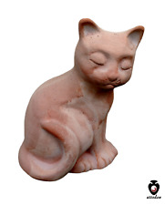 Gatto seduto gattino in terracotta da esterno statuina per giardino animaletti