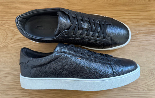 Santoni men black - black, leather