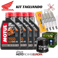TAGLIANDO HONDA HORNET 600 / 600 S 1998-2002 MOTUL 7100 10W40 FILTRO CANDELE