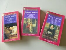  SHAKESPEARE E  D'ANNUNZIO - TUTTO IL TEATRO - N.3 LIBRI 