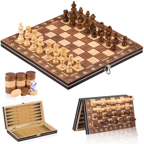 Scacchiera legno in 1 - legno,3,