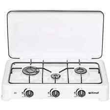 Cucina Fornello a Gas in Acciaio 3 Fuochi per Campeggio Camper 4,1 kW ITIMAT