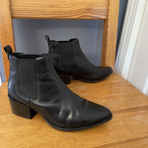 Vagabond leather black - leather, heeled