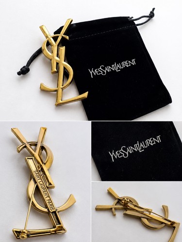 Ysl brooch spilla logo - ,