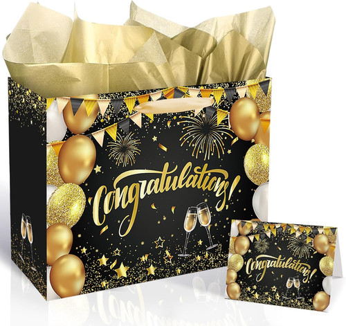 Sacchetto regalo laurea oro - regalo,
