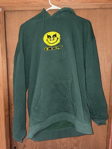 Felpa con cappuccio obey verde - cappuccio,
