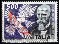 REPUBBLICA 1983 - 150º annivers. della nascita di Ernesto Teodoro Moneta (USATO)