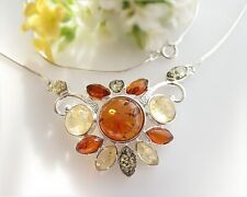 Collana ambra argento 925