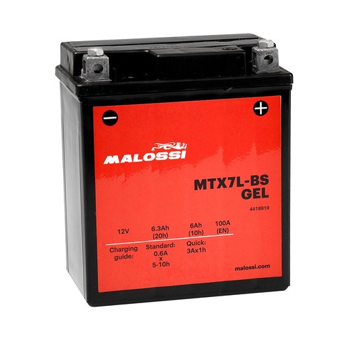 Batteria gel malossi ytx7l - malossi, ytx7l-bs