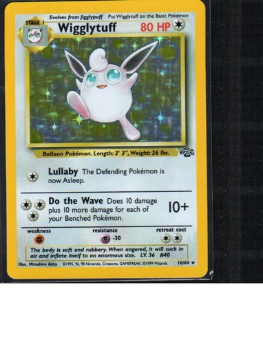 Pokémon tcg wigglytuff 64 - wigglytuff, 16/64
