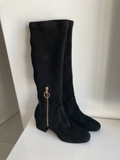 Stivali Elasticizzati Nero Pelle Tacco Twin-set 36 Nuovi Senza Scatola Pro5%