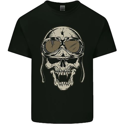 Maglietta biker con teschi - con,