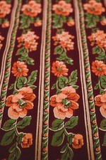 Antica carta da parati di inizio 900 - Fiori rossi - liberty