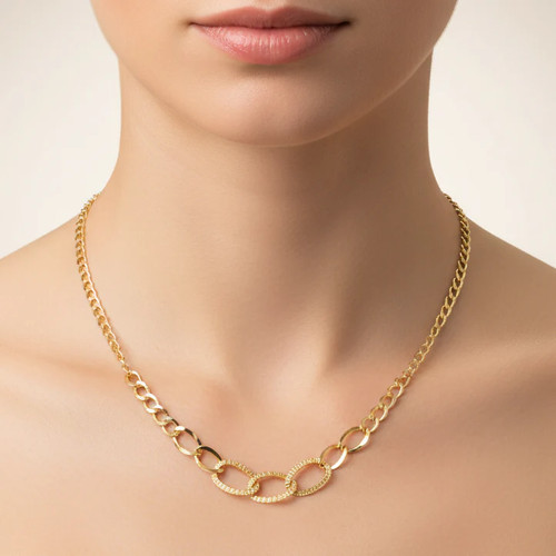 Collana con maglie ovali