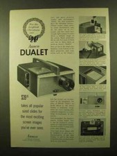 Pubblicità Proiettore Ansco Dualet 1958 - tutte le misure popolari
