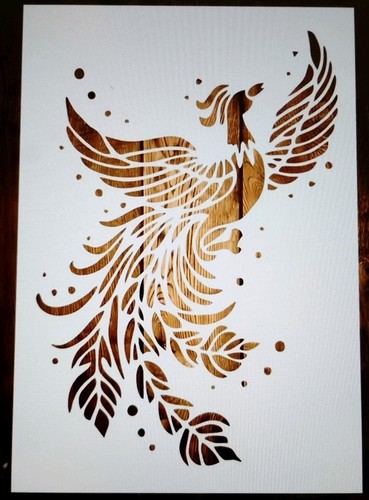 Phoenix stencil - a4,