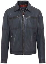 Giacca Moto Uomo Blu Classica