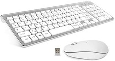 TASTIERA E MOUSE WIRELESS- USB ERGONOMICO SENZA FILI PER PC WINDOWS COMPUTER MAC