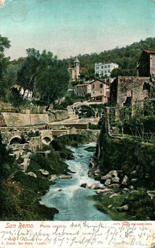 Cartolina sanremo ponte - cartolina,, sanremo,