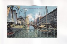 F6486) Cartolina, TRIESTE - canale e chiesa di S. ANTONIO con NAVI