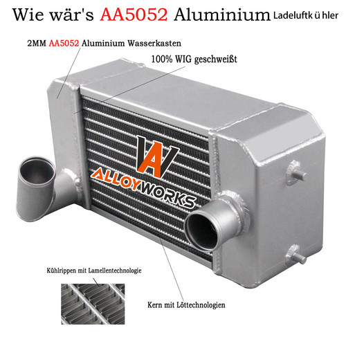 Intercooler 116mm alluminio - 116mm,
