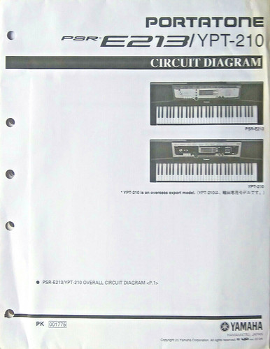 Yamaha psr e213 ypt - psr-e213, ypt-210