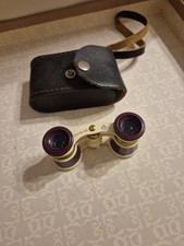 binocolo da teatro d'epoca 2,5×24-65 bello con custodia in pelle marchiato C