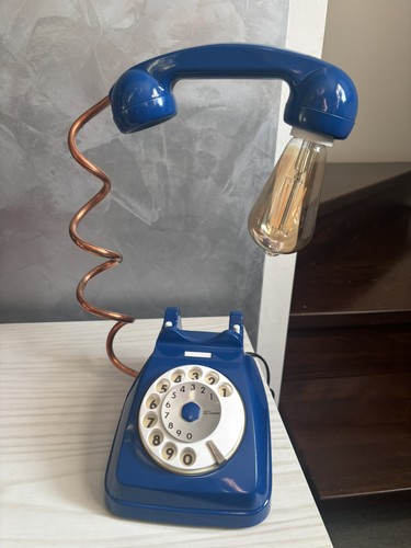 Telefono lampada retró blu - lampada,