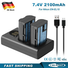 2 confezioni 2100 mAh EN-EL15