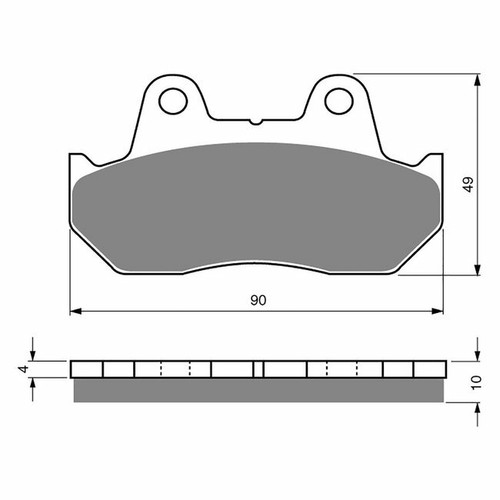 Rear sintered brake pads fit - sintered,