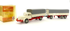 Wiking H0 Krupp Titan Autotreno pianale con rimorchio
