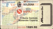 biglietto Ticket Stadio Bologna Napoli 1989-90