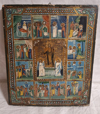 rara antica icona russa della