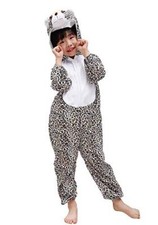 Costume Da Leopardo Travestimento Carnevale Halloween Bambina Bambino L.244