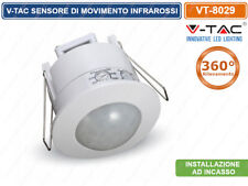 V-TAC VT-8029 SENSORE DI MOVIMENTO A INFRAROSSI DA INCASSO PER LAMPADINE LED IP2