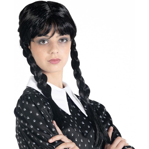 Parrucca mercoledì addams - parrucca,