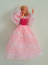 1986 Abito e stola Barbie Dream Glow, Luce di stelle Superstar  Mattel-NO DOLL