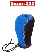 COPRI POMELLO cover cuffia cambio auto NERO /  BLU  microfibra UNIVERSALE