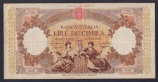 Banconota Italia 10000 lire Regine del Mare 1953 P.-89c BB/VF