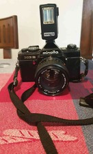 Minolta XG 2 Nero & Md Rokkor 50mm 1:1.4 con Flash Mirage 600