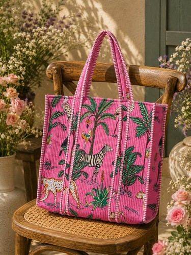 Borsa trapuntata fatta mano - trapuntata,