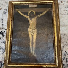 Dipinto olio religioso vintage