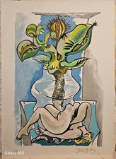 Ercole Pignatelli, litografia su carta, 1970, stampa 60,5x40 Cm.