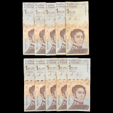 10x Banconota Venezuela 1 milione Bolivar Soberano Mondo Cartamoneta Bolivares