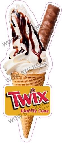 Adesivo furgone gelato twix - adesivo,