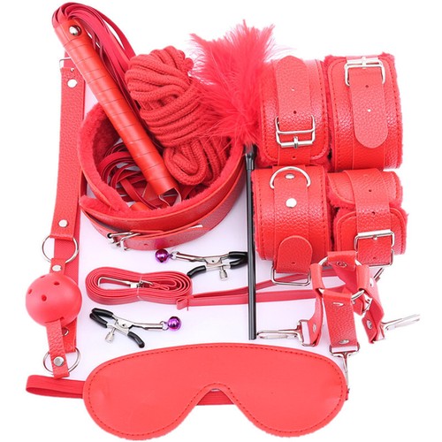 Set bondage rosso pezzi - bondage,