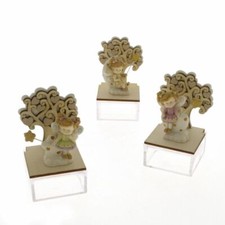 1X Fatina resina su scatola plexiglass con albero della vita BOMBONIERA 0W9Y