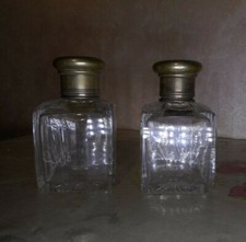 boccette di cristallo 6x6 con tappo in acciaio Sheffield inglese