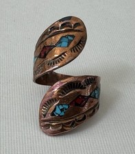 Intarsio turchese tono rame