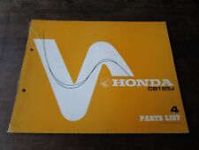 Honda CB 125 J CB125 CB125J 1977 Parts Catalog List Catalogo Ricambi 